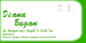 diana bugan business card